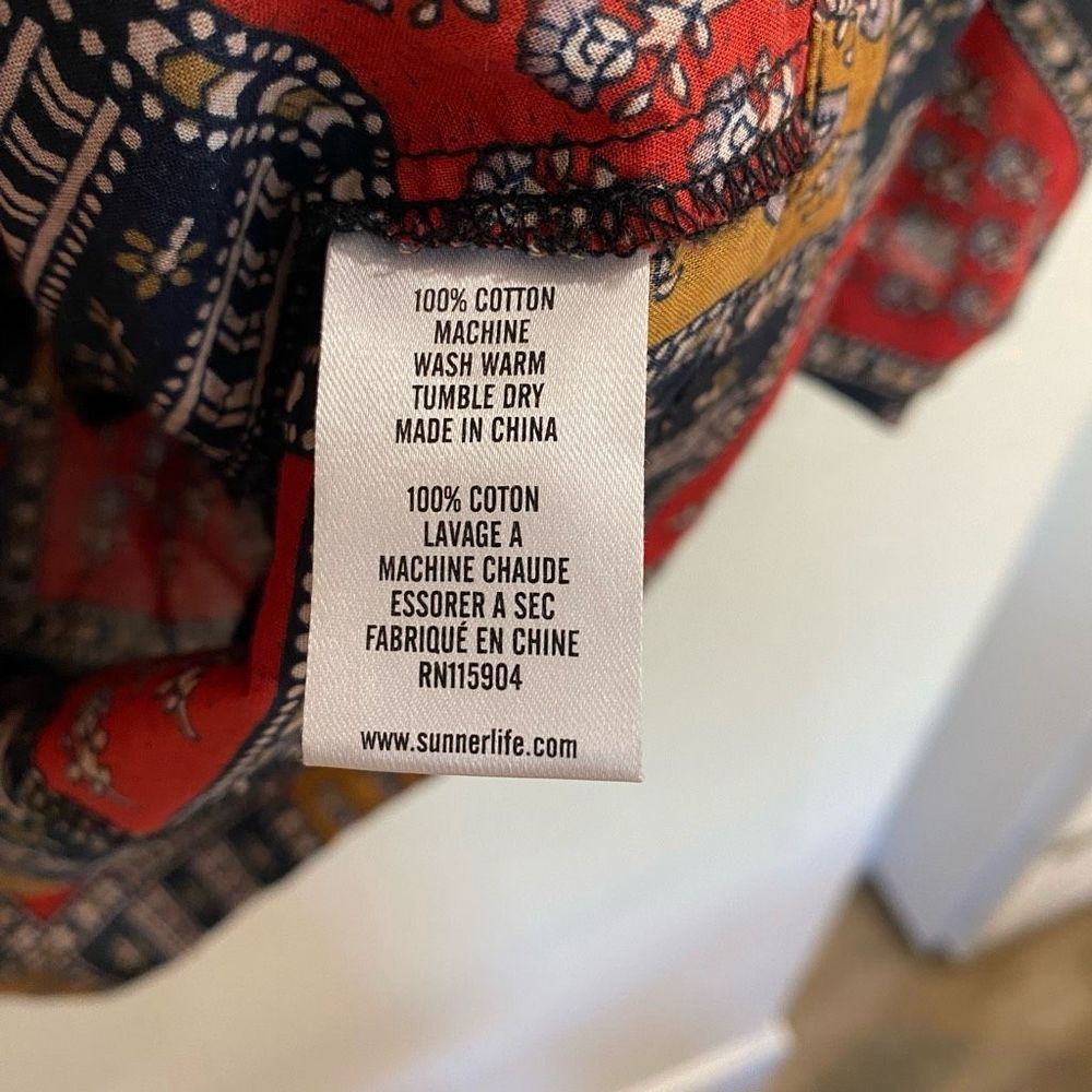 Anthropologie Sunner Blouse XS Boho Peasant 100% Cotton Festival Work Summer - Picture 5 of 8